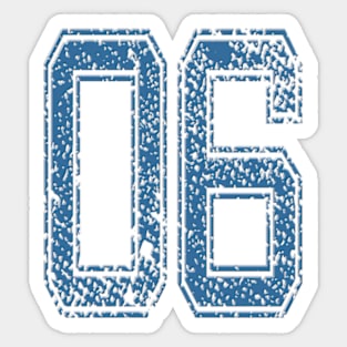 Sports Number 06/ Shirt Number 06/ Year 06 / Team Number 06 Sticker